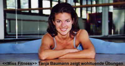 Fit ans Steuer: « Miss Fitness » Tanja Baumann zeight wohltuende Übungen.